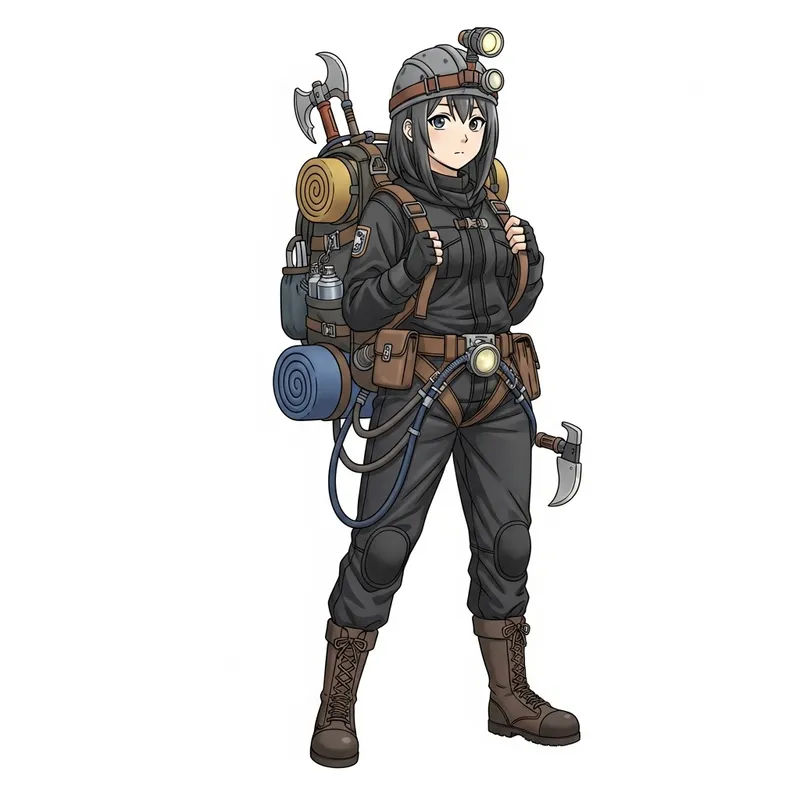 Dark Abyss Explorer | 17-Year-Old Female in Gray Hair & Delvers Uniform