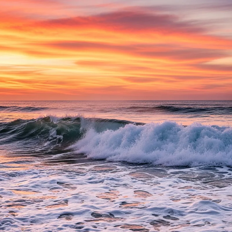 Serene Ocean Waves Painting | Watercolor Artwork Serene Ocean Waves Painting | Watercolor Artwork