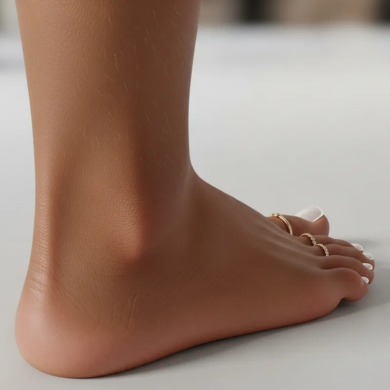 Photorealistic Female Foot | Medium Brown Skin - True Textures