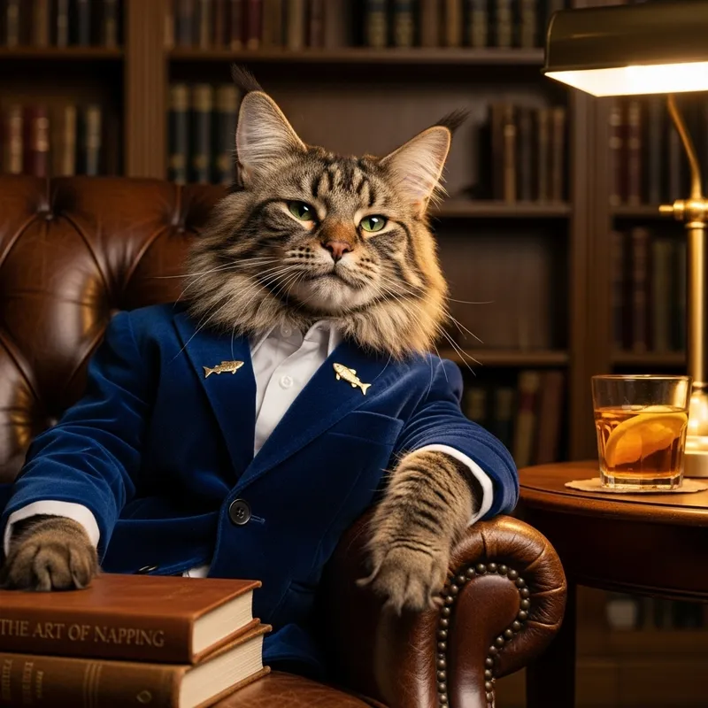 Cool Cat with Stylish Flow - Unique Images