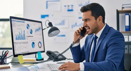 Angry Professional Man at Work | Intense Phone Conversation