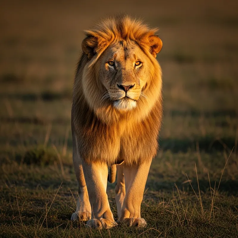 Majestic Lion - In the Heart of the African Savannah