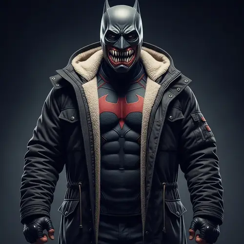 Bane Dark Knight Rises Coat with Sherpa Lined Hood
