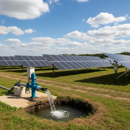 Eco-Friendly Solar Farm with Water Pump | Sustainable Energy Production