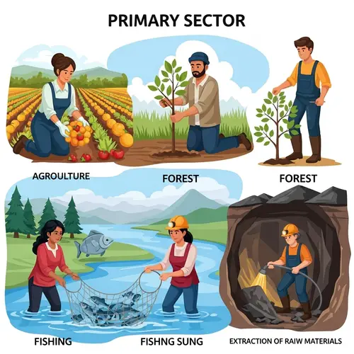 Diverse Activities in Primary Sector: Agriculture, Forestry, Fishing, Extraction