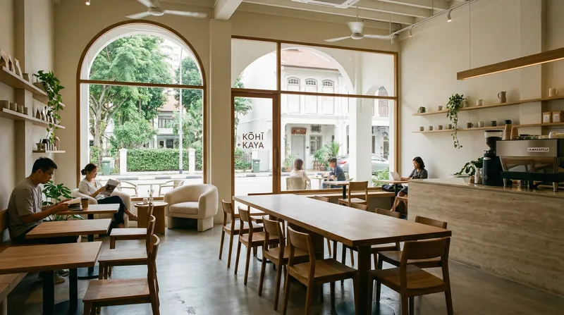 Cozy Modern Minimalist Coffee Shop in Singapore