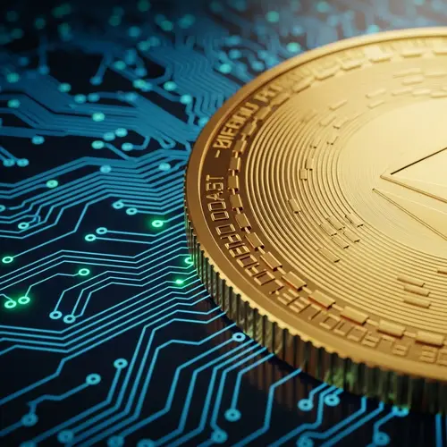 Realistic Gold Cryptocurrency Coin Design