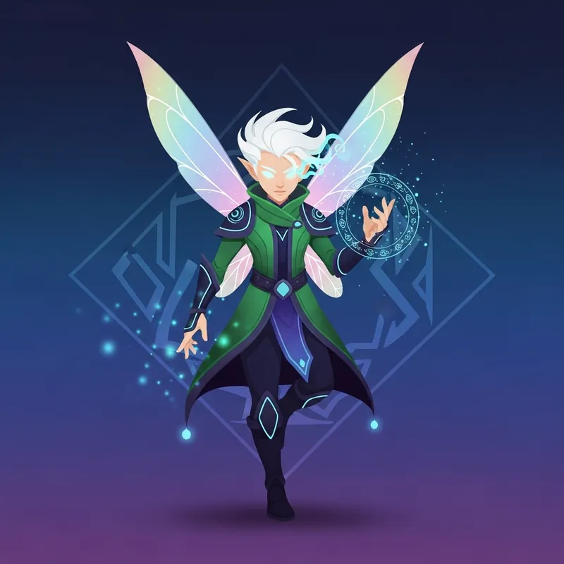 Ethereal Puck Hero Poster Inspired by Dota 2