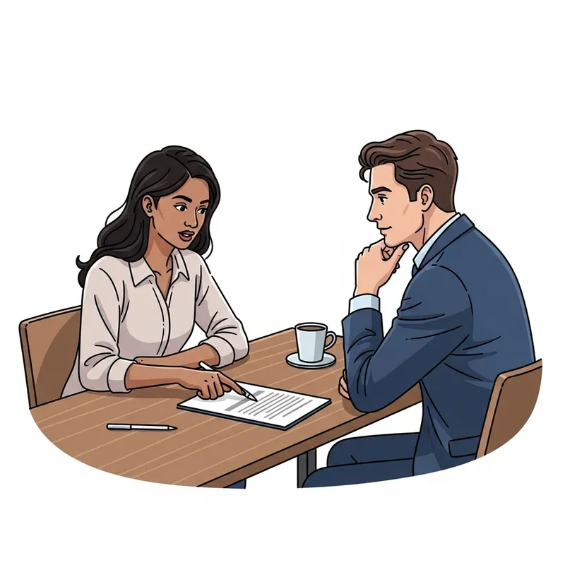 Illustration of Professional Consultation Scene