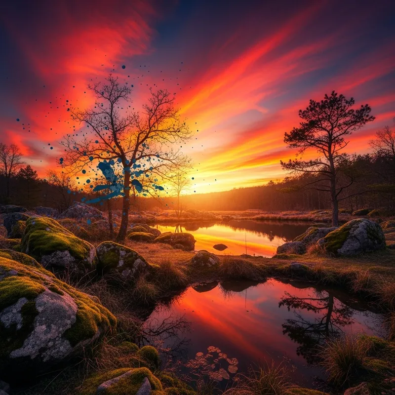 Quality Abstract Sunrise Art | Embracing Chaos and Order