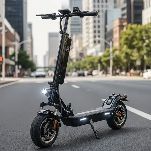Sleek Electric Scooter with LED Lights | Urban Riders
