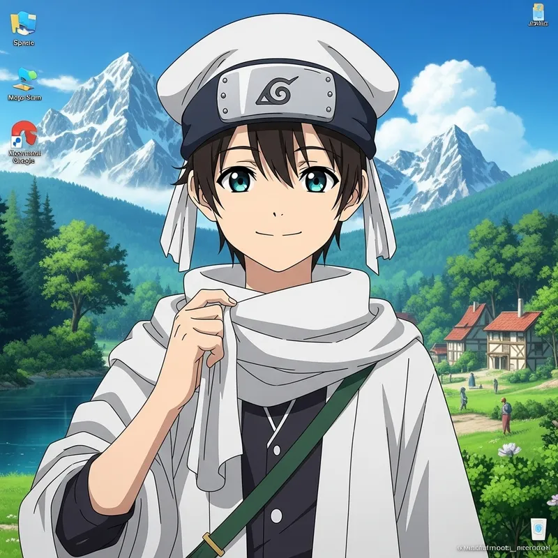 Anime Character Desktop Wallpaper in Serene Beauty
