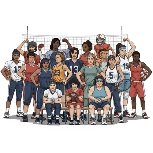 Diverse Women United in Sports: Strength & Solidarity