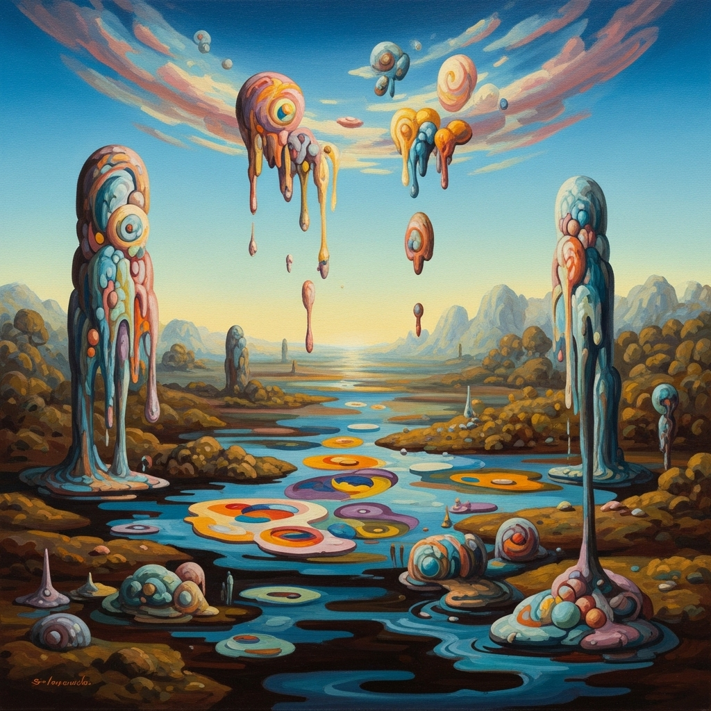 Interconnected Mosaics: Dreamlike Surreal Composition | AI Art