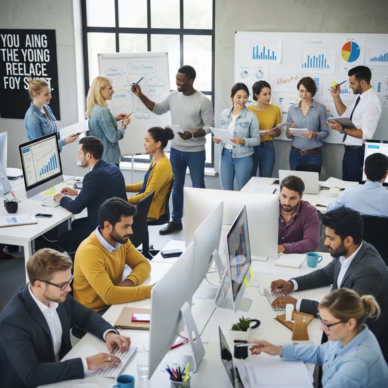 Passionate Diverse Team Fostering Business Success | Workplace Motivation Passionate Diverse Team Fostering Business Success | Workplace Motivation