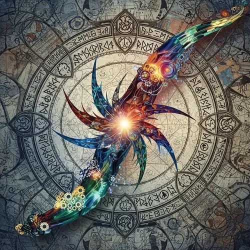 Abstract Weapon Art - Symbolic Representation of Strength and Beauty