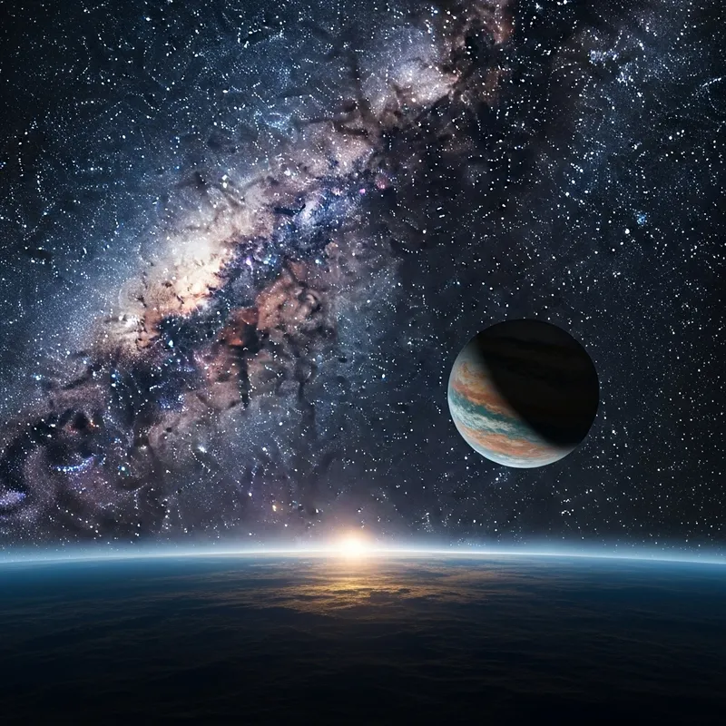 Explore the Beauty of the Milky Way and a Distant Planet