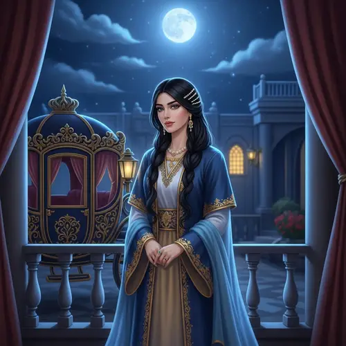 Persian Princess in Moonlight | Royal Elegance Captured