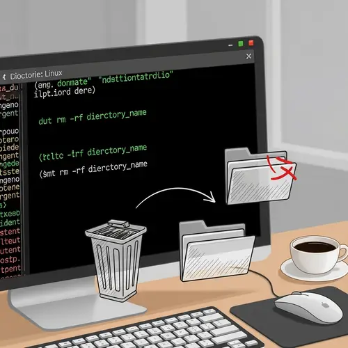 Linux Command to Delete Directories | Terminal Illustration