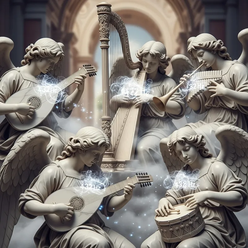 Serene Marble Angels Whispering 432 HZ Lullaby for Sleep