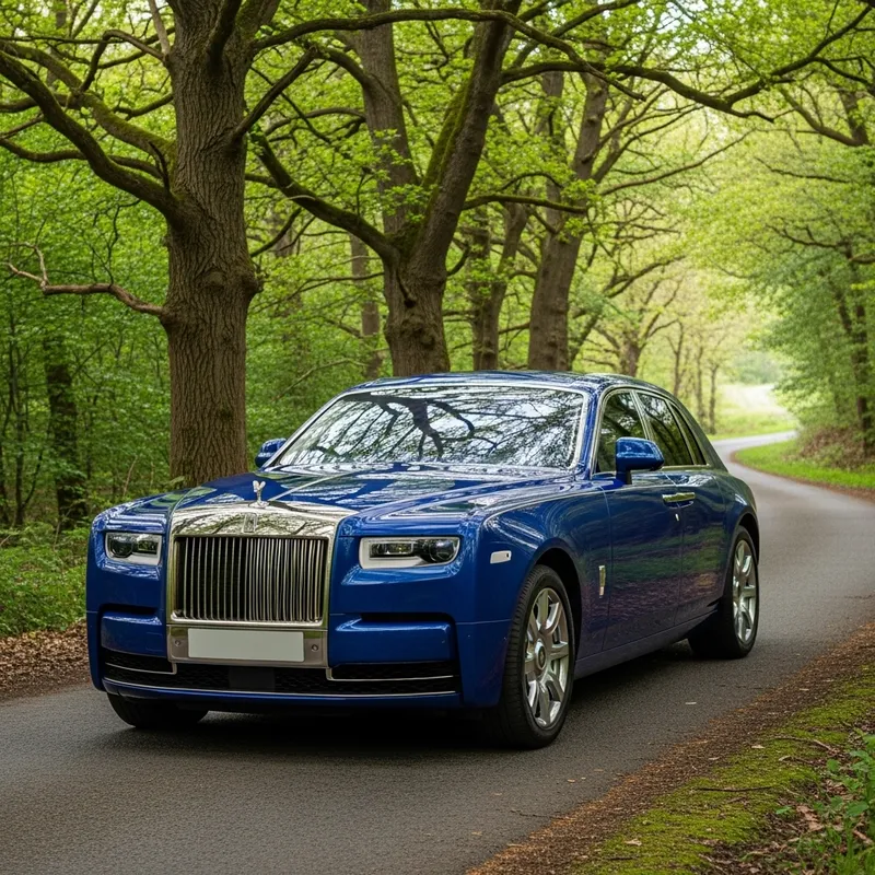 Elegant Rolls Royce - British Luxury in Royal Blue