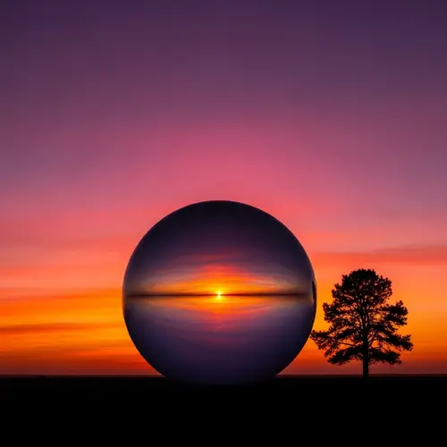 Captivating Sunset Sphere - Tranquil Nature Scene