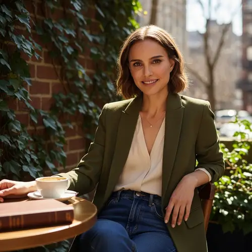 Stunning Bob Hairstyle Look-Alike of Famous Actress | Serene Setting