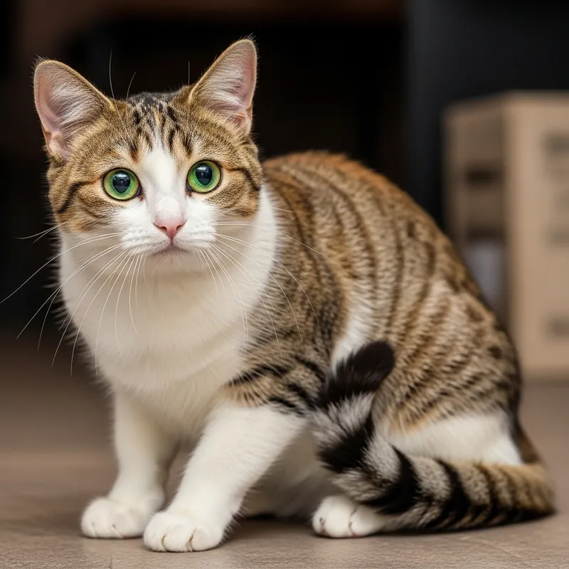 Playful Calico Cat - Captivating Domestic Shorthair Feline