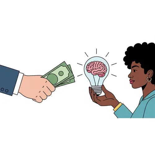 Cash for Ideas: A Creative Transaction Clipart