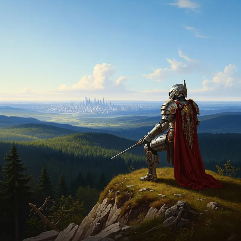 Majestic Spartan Warrior in Halo Reach Landscape