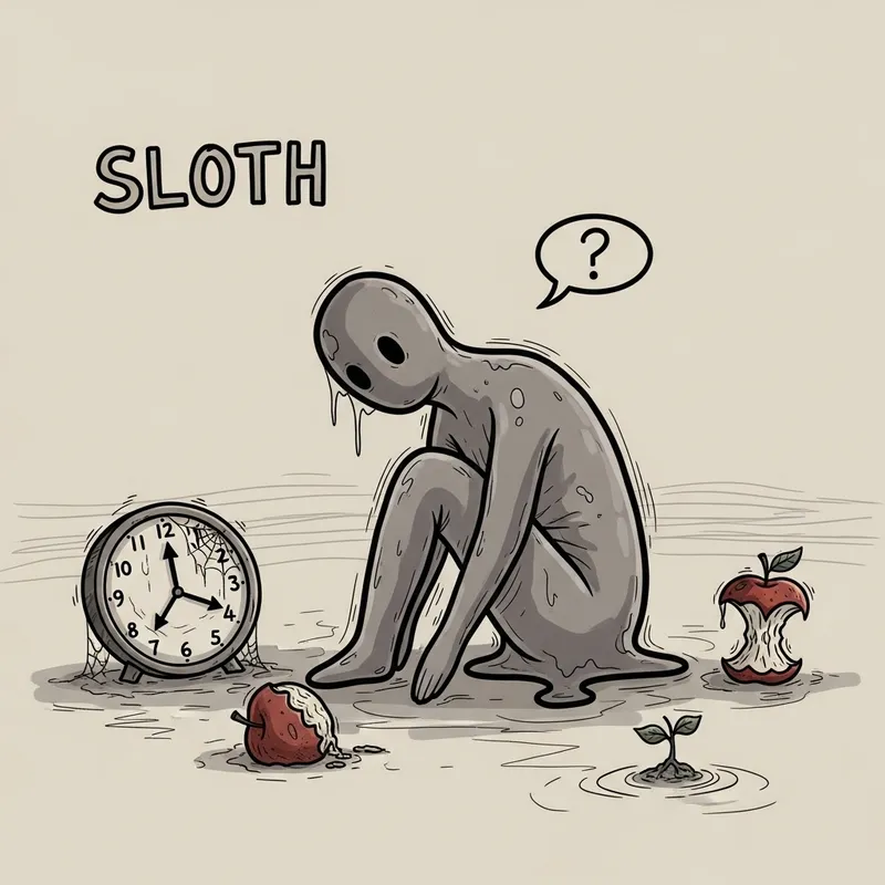 Symbolizing the Cardinal Sin of Sloth with a Unique Artistic Touch Symbolizing the Cardinal Sin of Sloth with a Unique Artistic Touch