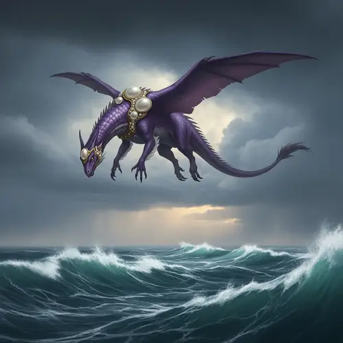 Majestic Palkia Descending from Stormy Skies