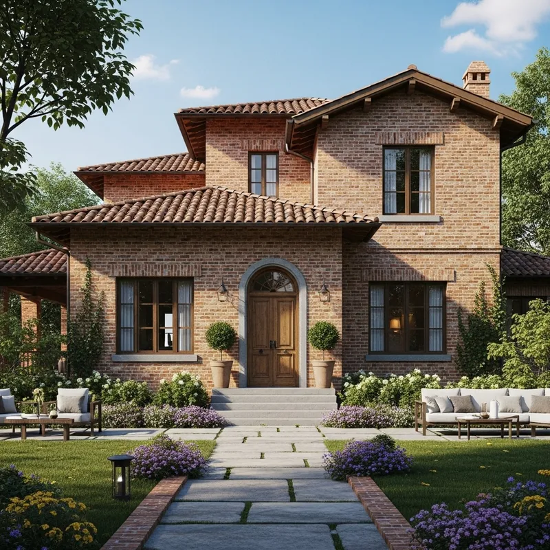 Charming Villa with Brick Details Surrounded by Greenery | Luxury Stay