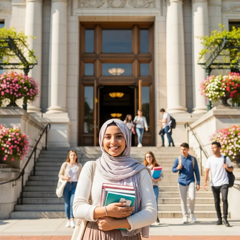 Beautiful Hijabi Student