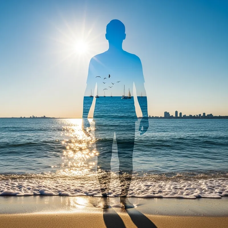 Man Standing by the Sea Man Standing by the Sea