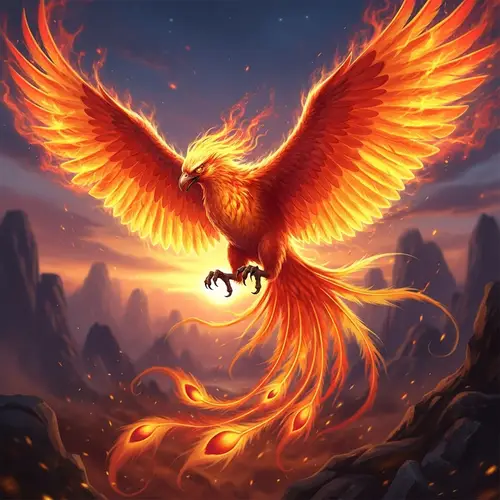 Majestic Fiery Phoenix | Halcyon Coromanda | Vibrant Colors