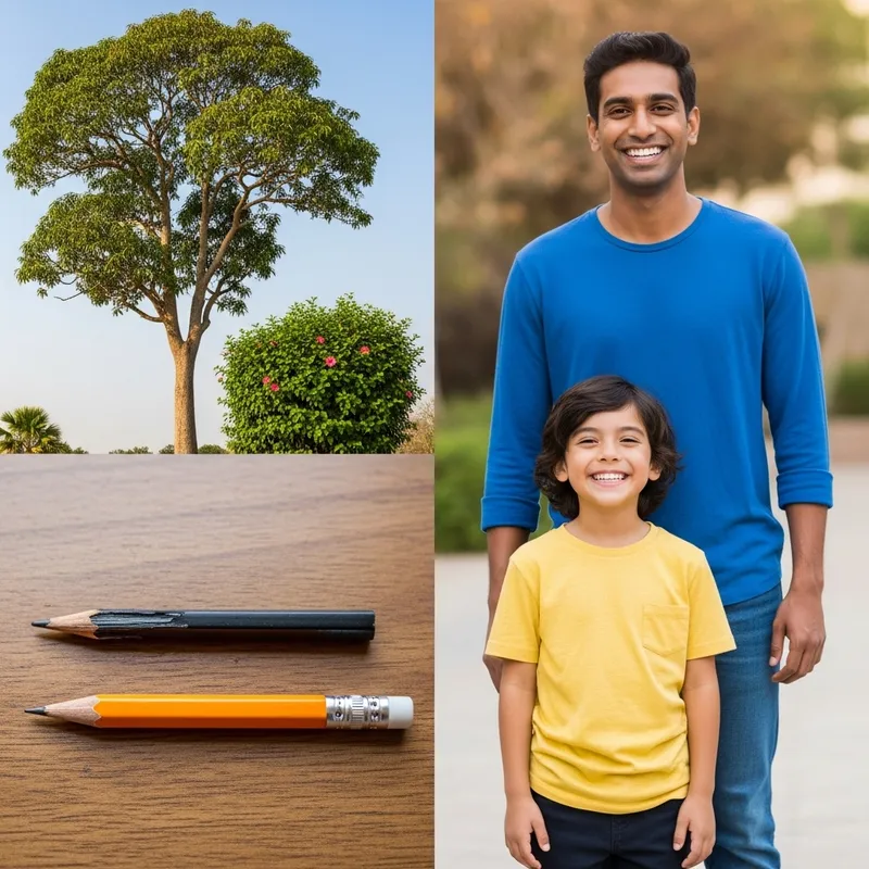 Short and Tall Contrasts: Visual Representation