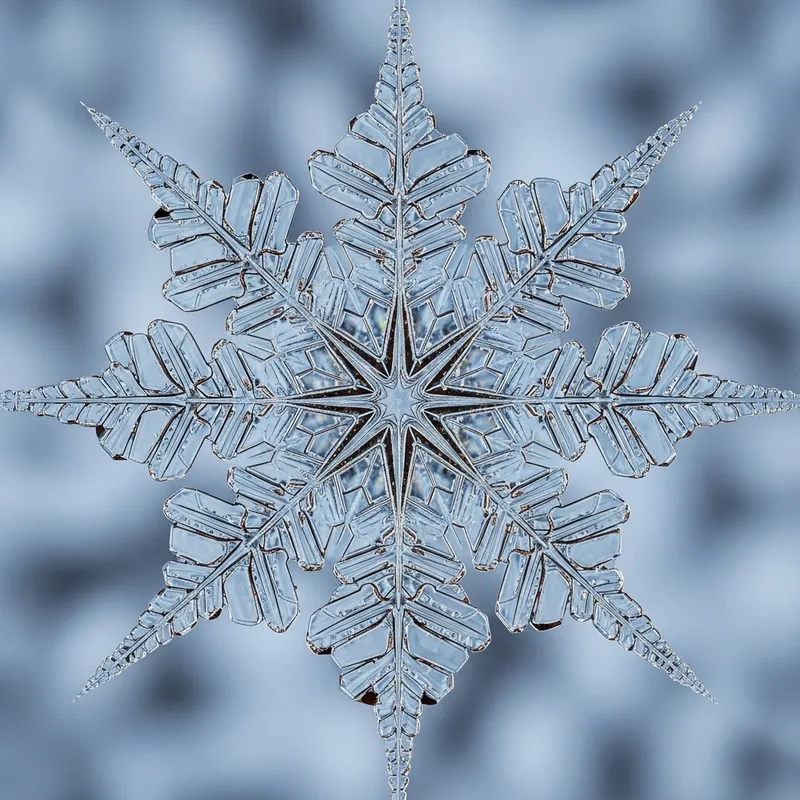 Detailed 3D Snowflake with Intricate Geometric Patterns