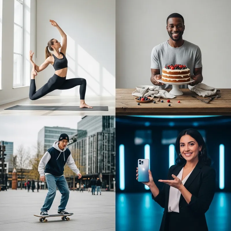 Diverse Social Media Feeds: Fitness, Food, Tech & More