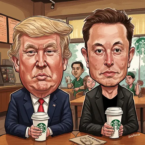 Trump and Musk's Coffee Break at Starbucks