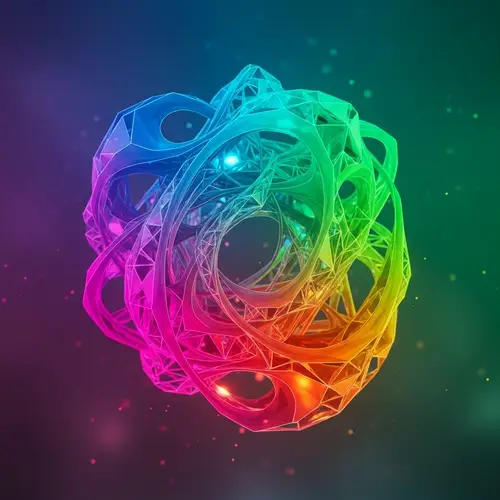 Visually Appealing 3D Image | Vibrant Colors, Complex Geometry
