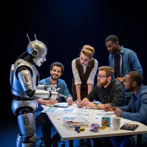 Thespian Robot Interacts with UX Designers in Theatrical Play