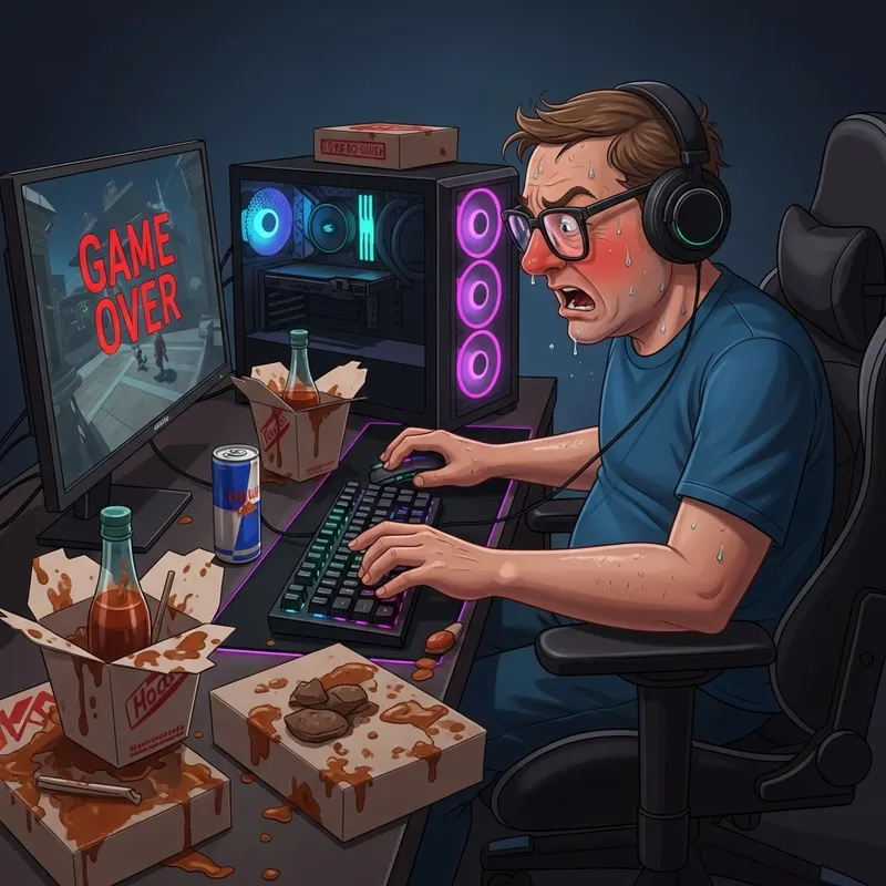 Hilarious PC Gamer Fails: Middle-Aged Man Battles Game Over