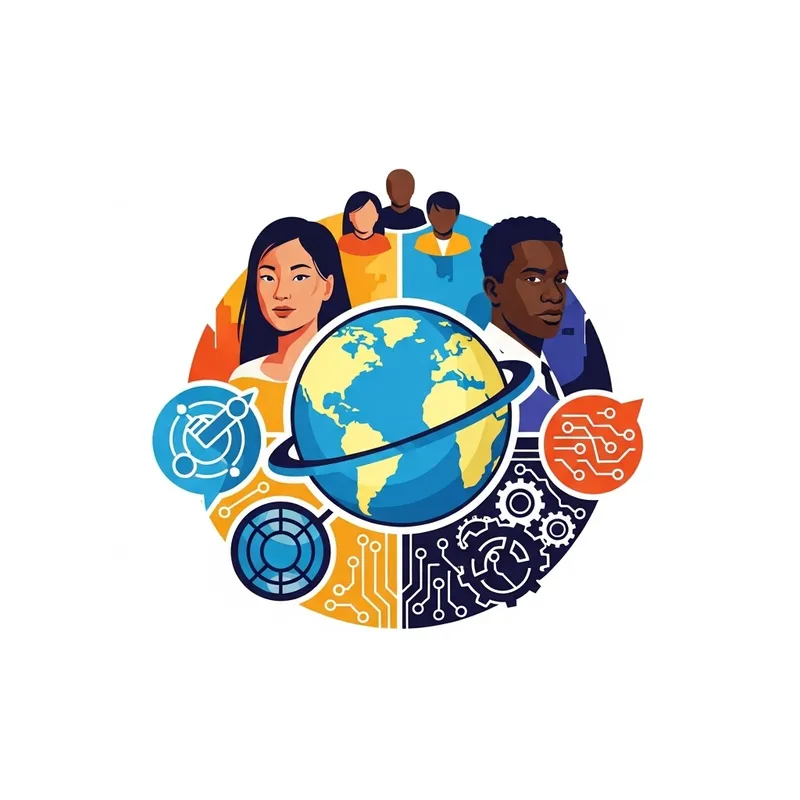 People, Planet, and Tech Logo Theme Design People, Planet, and Tech Logo Theme Design