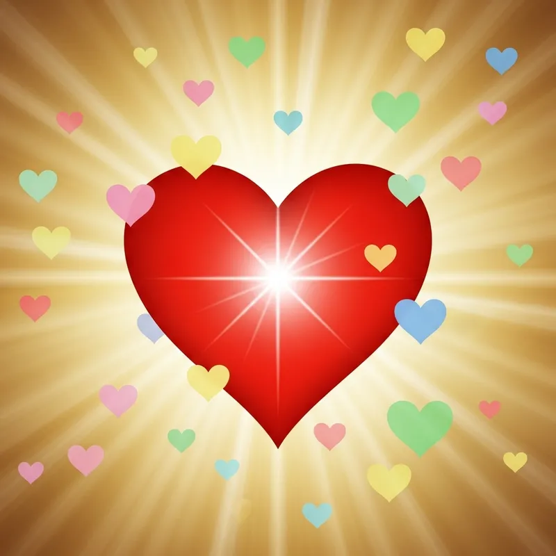 Amor: Vibrant Abstract Heart Symbol of Love