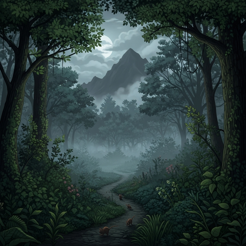 大畠雅人 Into the dark forest (1/8) Selva Oscura di Dante: A Dark Forest Exploration | AI Art