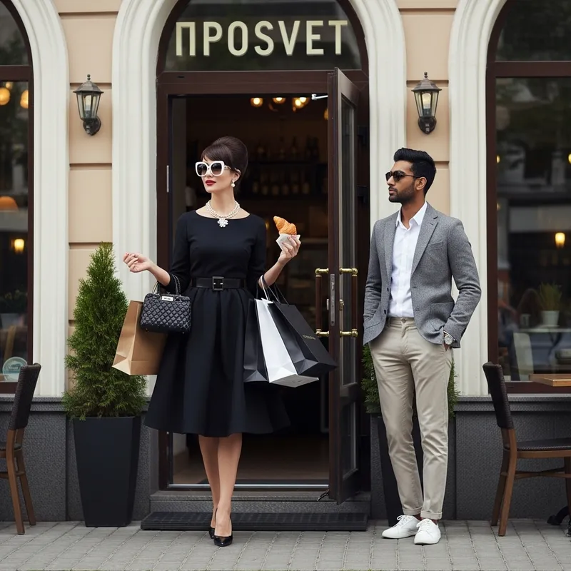 Audrey Hepburn Inspired Breakfast at Tiffany's Style at Prosvet Cafe