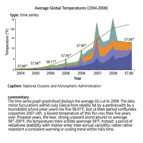 Average Global Temperatures 2004-2008 Trend Analysis