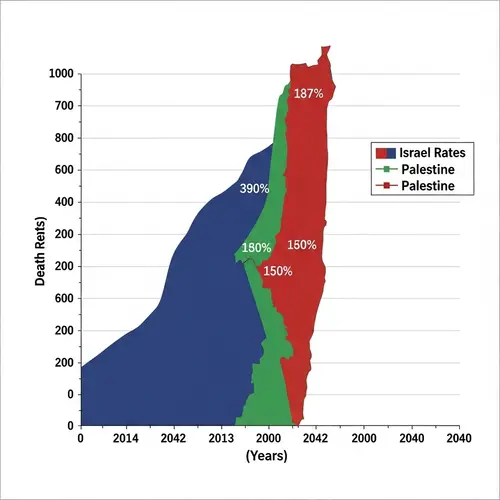Comparing Death Rates in Israel and Palestine Over Time