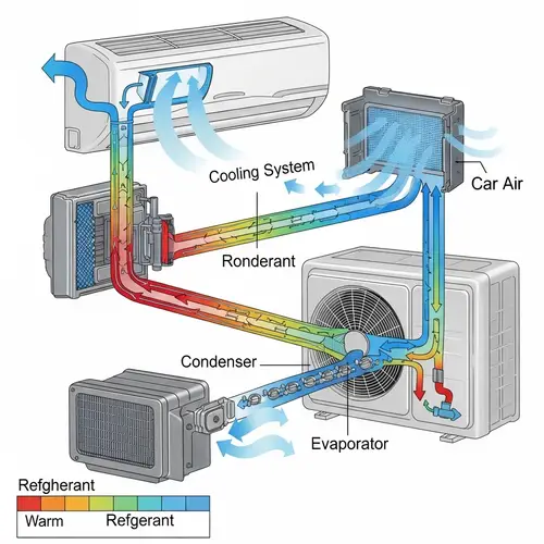 Air Conditioning Cooling System - Components and Flow
